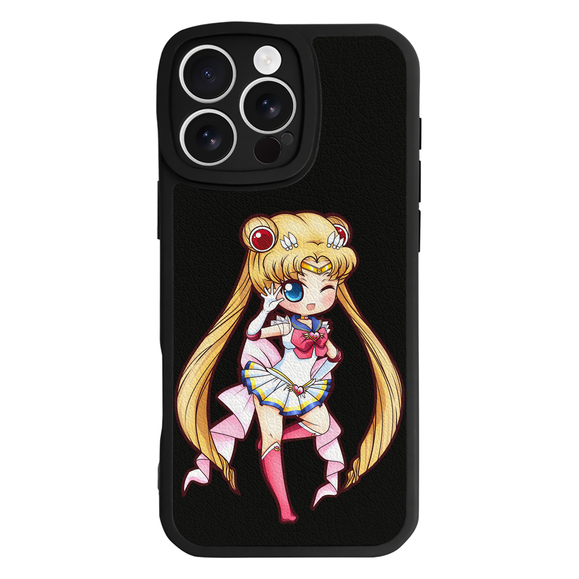 （画像用） 美少女戦士セーラームーン 月野 うさぎ つきの うさぎ Sailor Moon Tsukino Usagi 【iPhone 16シリーズ対応】シリコンスマホケース（レザー調） 材質：シリコン